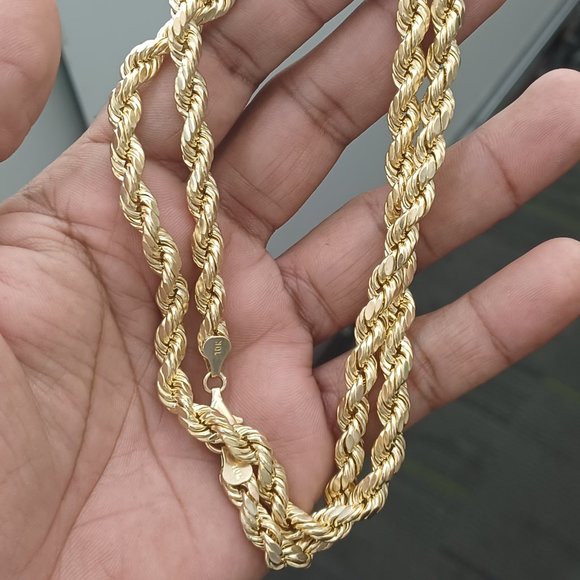 10kt real gold rope chain 28 inches